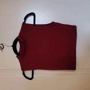 Forever 21 maroon mock neck crop top